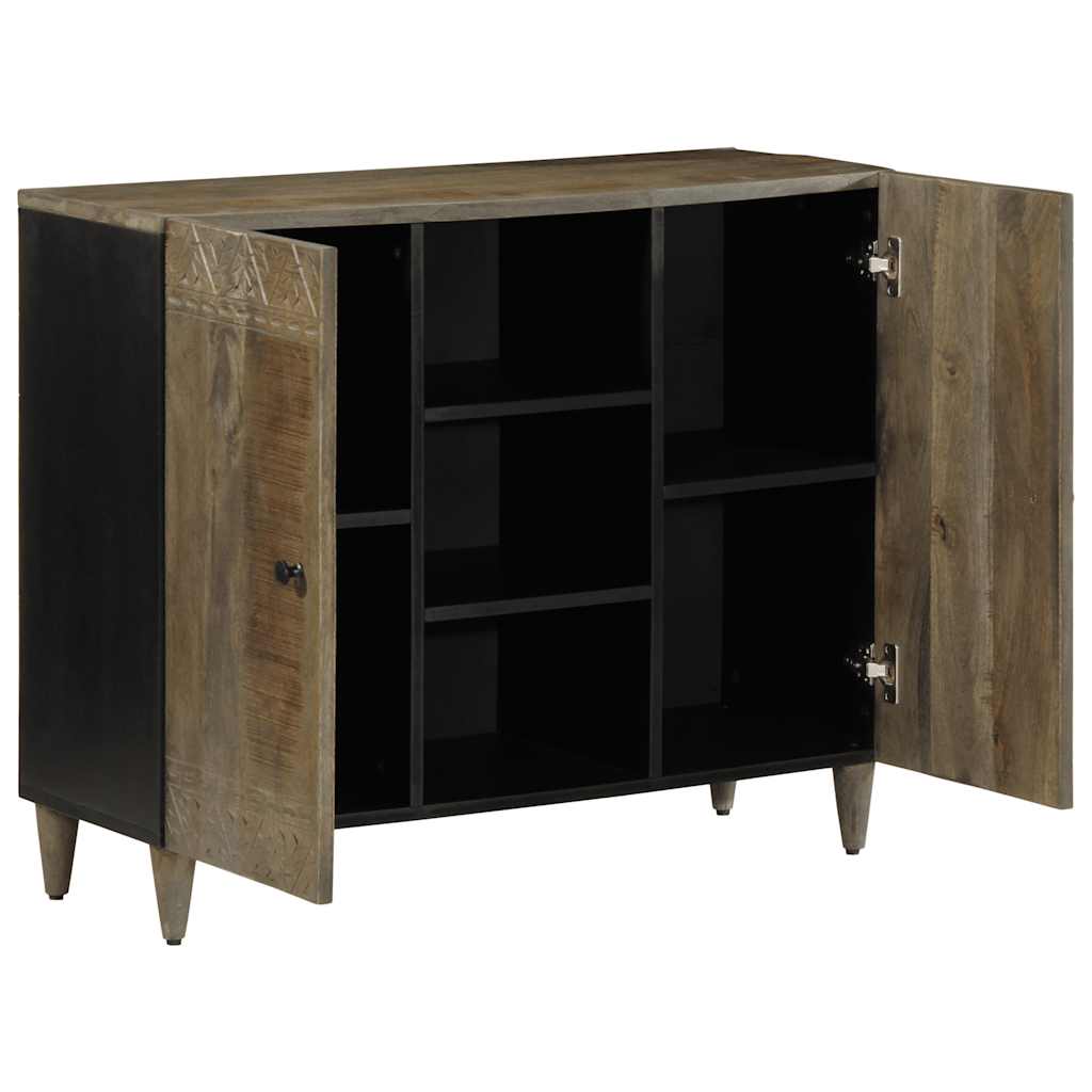 vidaXL Dressoir 90x33x75 cm massief mangohout afbeelding
