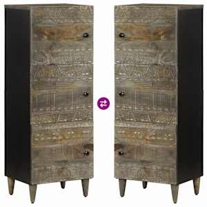 Skříň highboard 40 x 33 x 110 cm masivní mangovníkové dřevo - obrázek 10