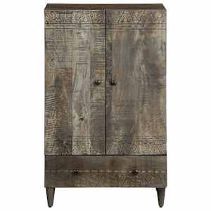 Skříň highboard 60x33x100 cm masivní mangovníkové dřevo - obrázek 3