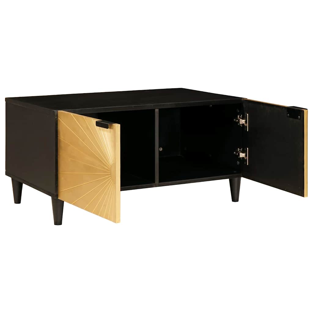 vidaXL Salontafel Zwart en Goud 80 x 50 x 40 cm