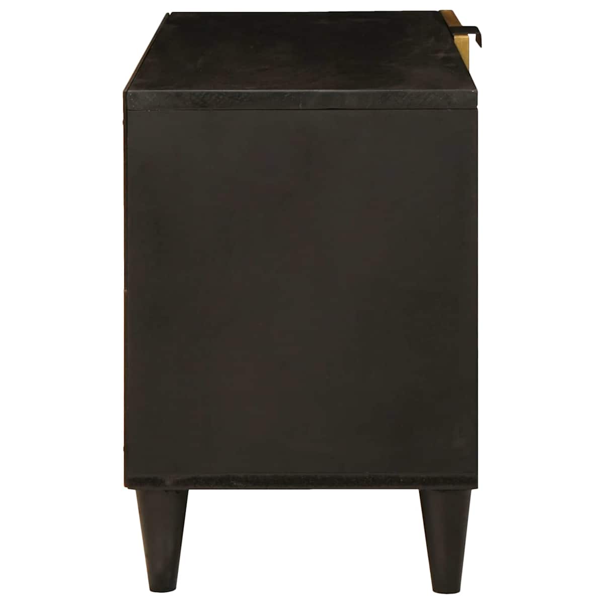 TV-skab Sort og Guld 80 x 33 x 46 cm Konstrueret træ - Billede 7