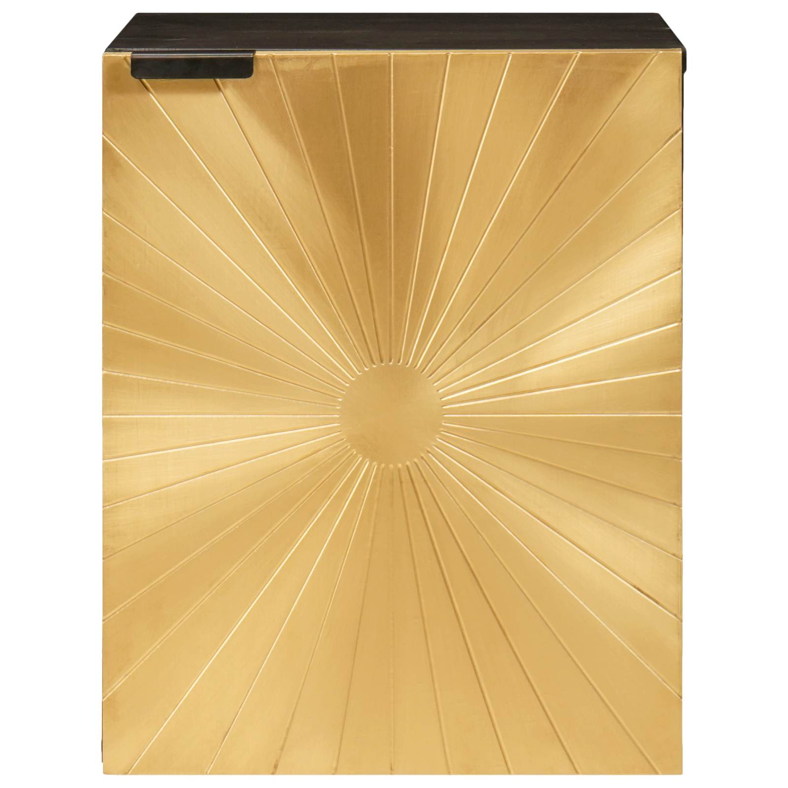 Badkamerkast Zwart en Goud 38 x 33 x 48 cm Massief Mango Hout image 3