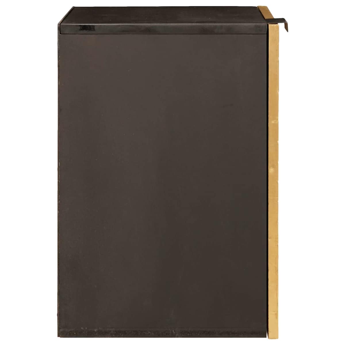 Badeværelsesskab Sort og Guld 38 x 33 x 48 cm Massivt mangotræ - Billede 4
