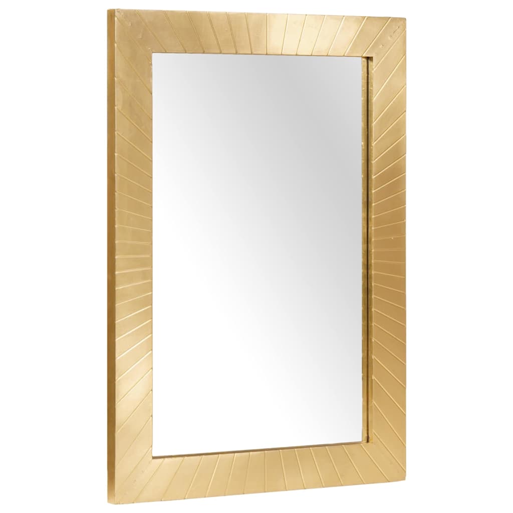 vidaXL Oglindă pentru baie Pe perete Negru și Aur 50 x 2.5 x 70 cm