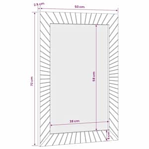 Koupelnové zrcadlo Nástěnný se zrcadlem Zlatá 50 x 2,5 x 70 cm - obrázek 9