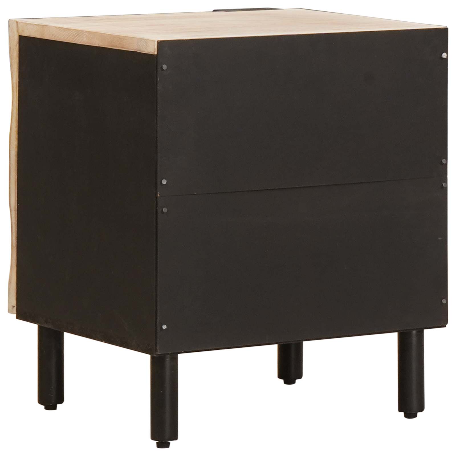 Yöpöytäkaappi Valkoinen 40 x 33,5 x 46 cm Kiinteä mango puu - Image 5