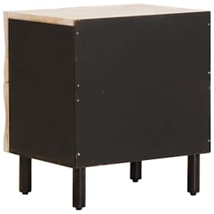 Noční skříňka 2 pcs Bílá 40 x 33 x 46 cm Masivní mangové dřevo - obrázek 7