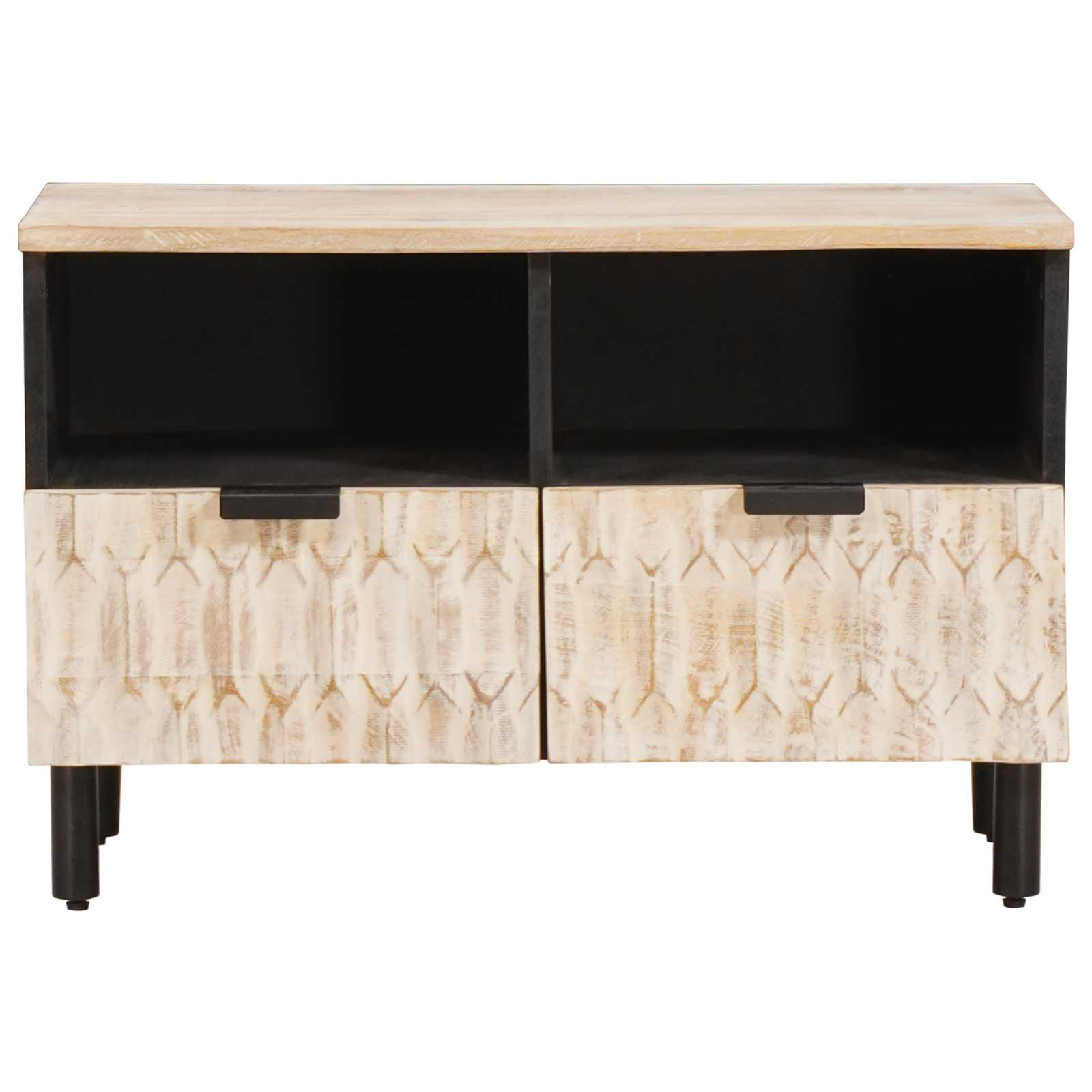 Thumbnail - vidaXL TV-Schränk Weiße gewaschene Oberfläche 70 x 33,5 x 46 cm