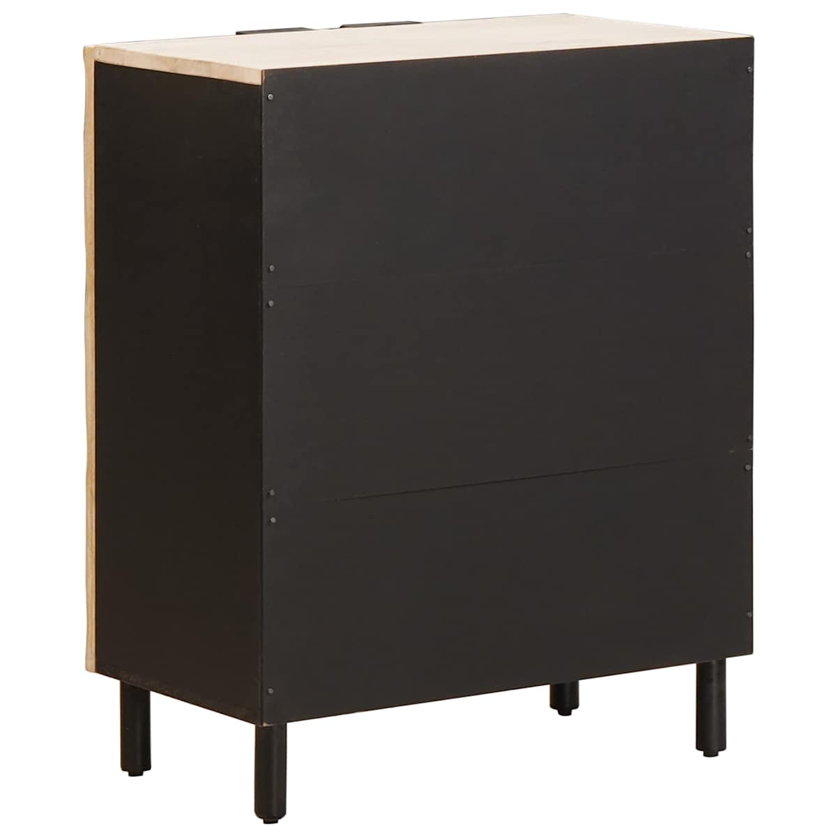 Sideboard 60 x 33 x 75 cm Massivt mangotræ Hvid Vask Finish - Billede 5