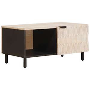vidaXL Kohvilaud Valge 80 x 50 x 40 cm Tugev mango puu