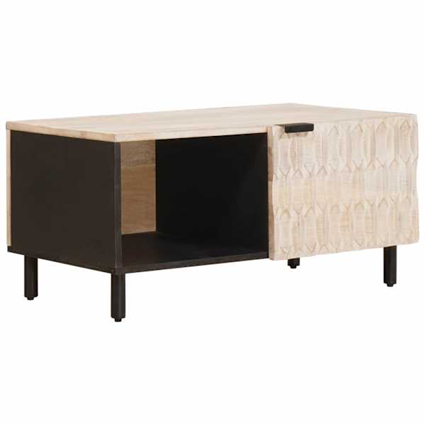 vidaXL Kohvilaud Valge 80 x 50 x 40 cm Tugev mango puu