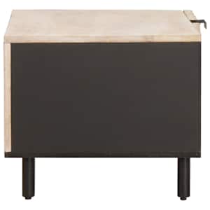 Konferenční stolek Bílá 80 x 50 x 40 cm Masivní mangové dřevo - obrázek 4