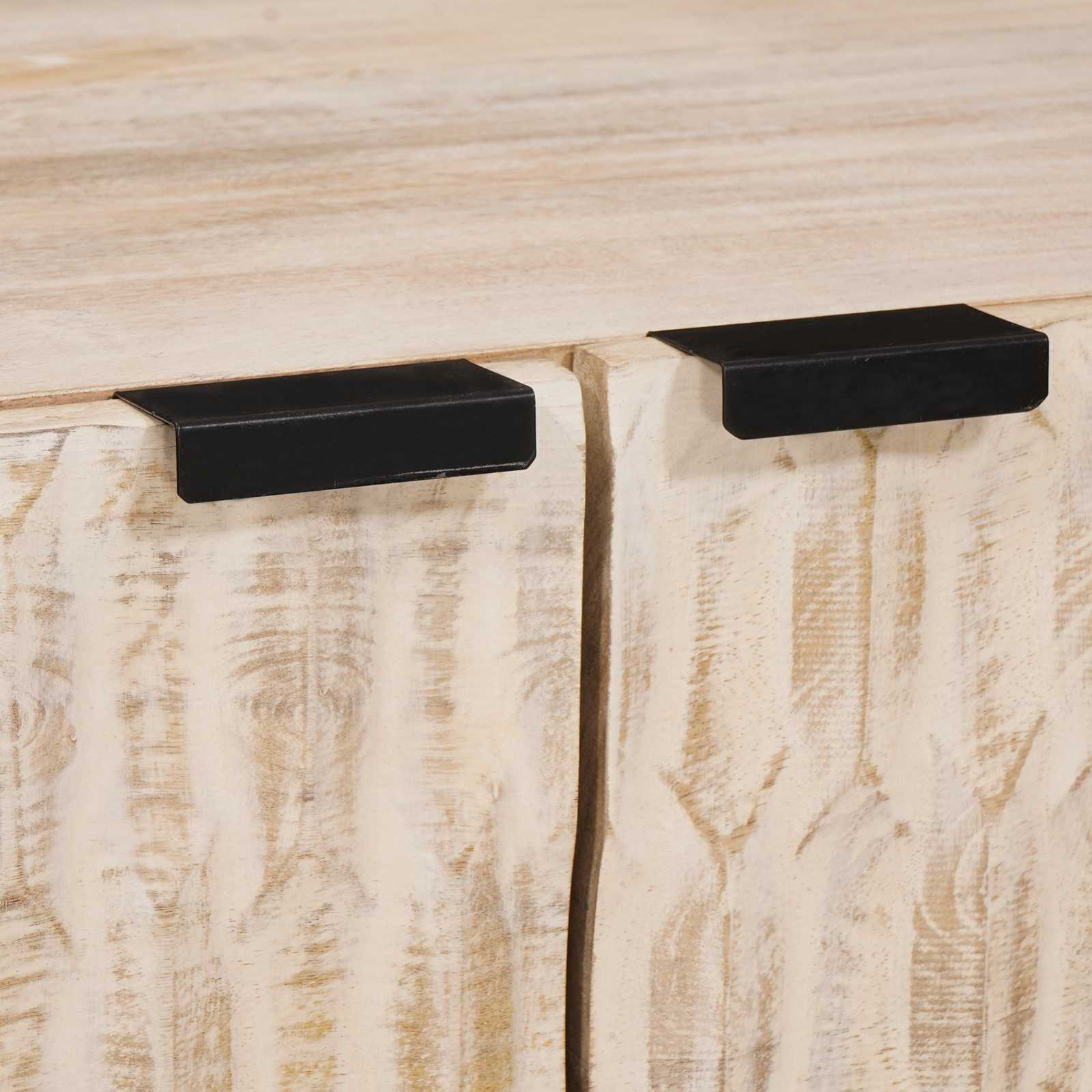 Salontafel Wit 80 x 50 x 40 cm Massief Mango Hout image 7