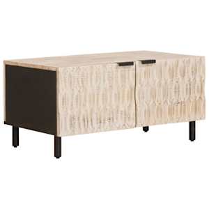 vidaXL Kohvilaud Valge 80 x 50 x 40 cm Tugev mango puu
