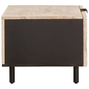 Konferenční stolek Bílá 80 x 50 x 40 cm Masivní mangové dřevo - obrázek 4