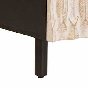 Konferenční stolek Bílá 100 x 54 x 40 cm Masivní mangové dřevo - obrázek 8