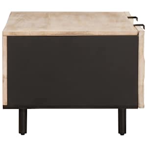 Konferenční stolek Bílá 100 x 54 x 40 cm Masivní mangové dřevo - obrázek 4