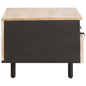 Konferenční stolek Bílá 80 x 54 x 40 cm Masivní mangové dřevo - obrázek 4