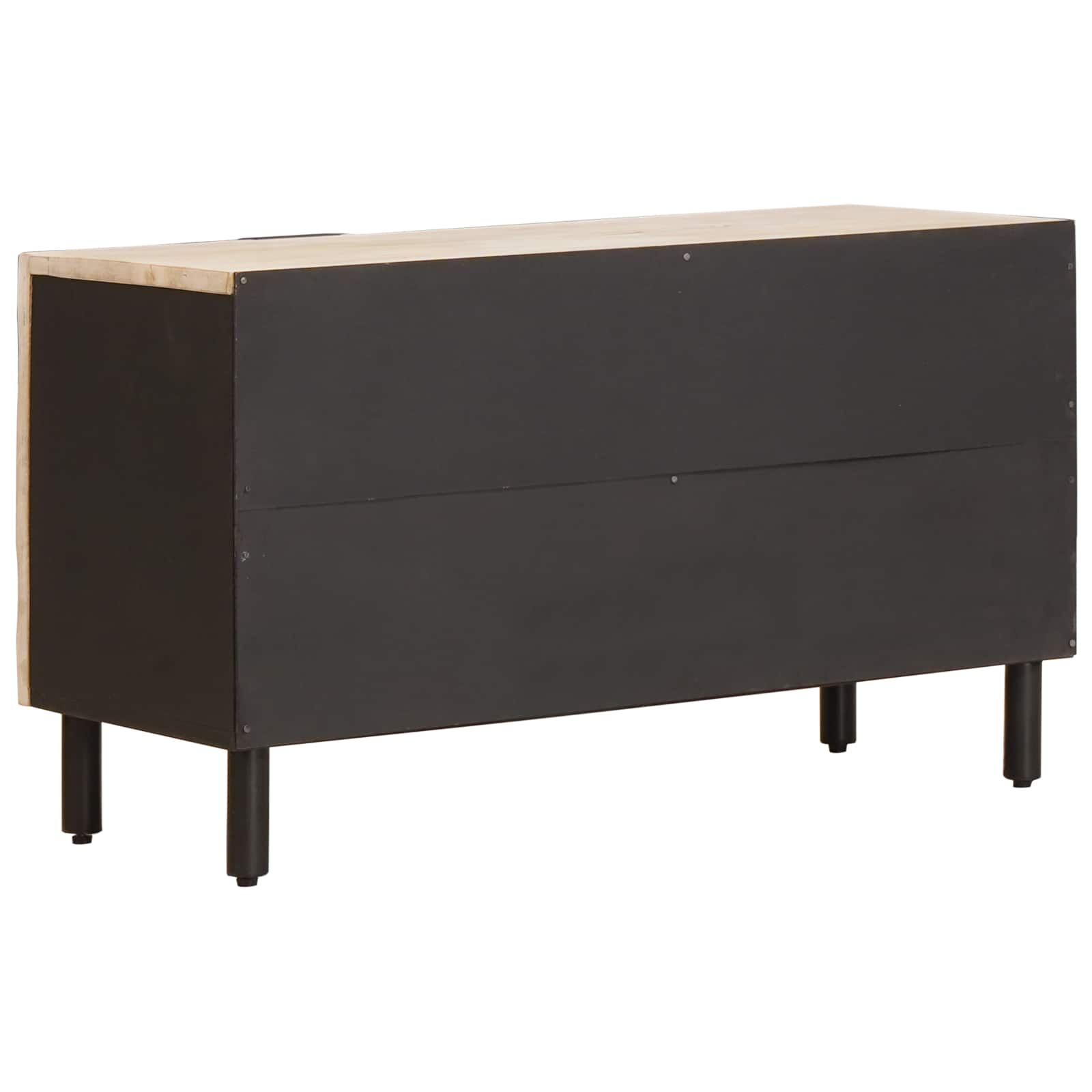 TV-kast Witte Was Afwerking 80 x 33 x 46 cm Massief Mango Hout image 5