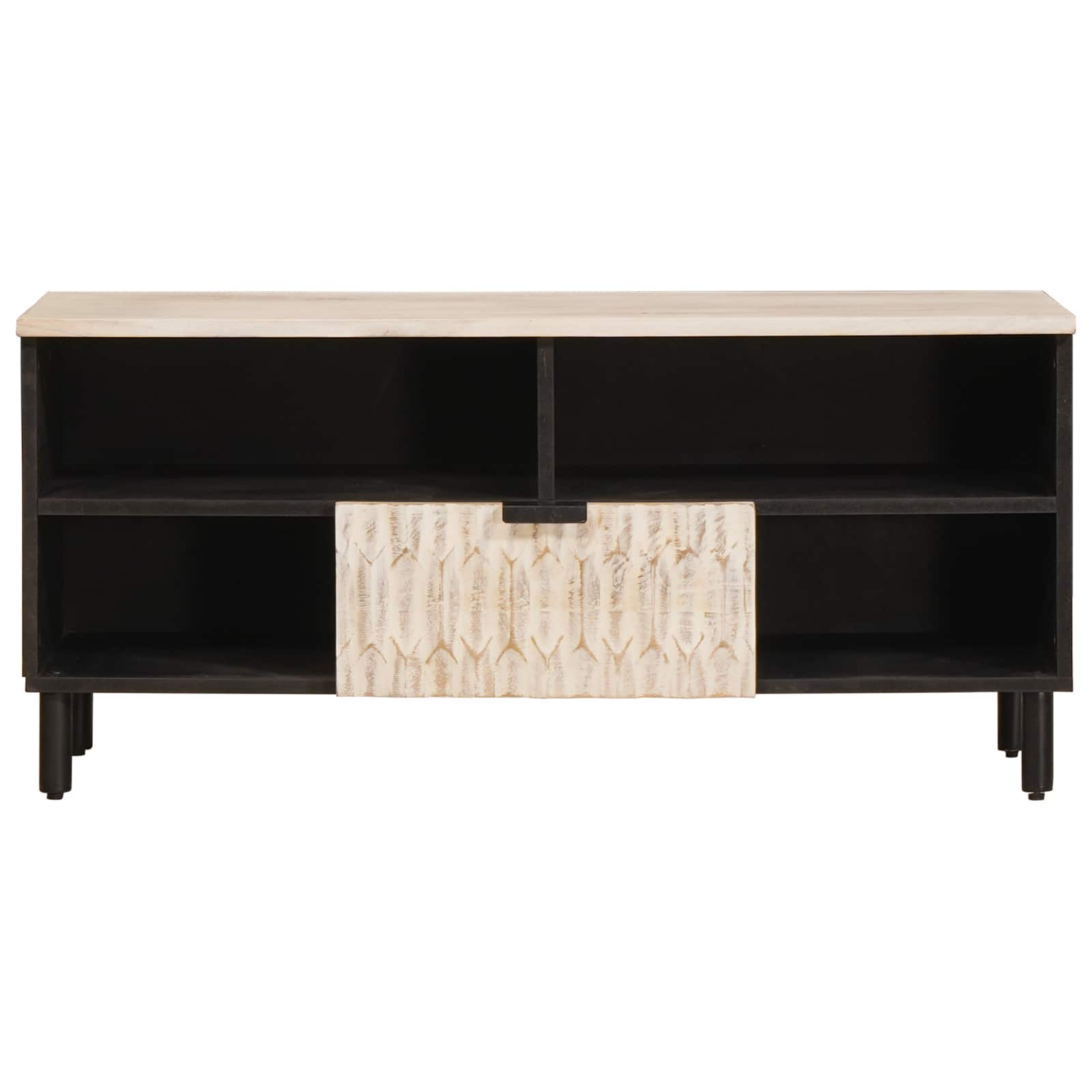 Thumbnail - vidaXL TV-Schränk Weiße gewaschene Oberfläche 100 x 33,5 x 46 cm