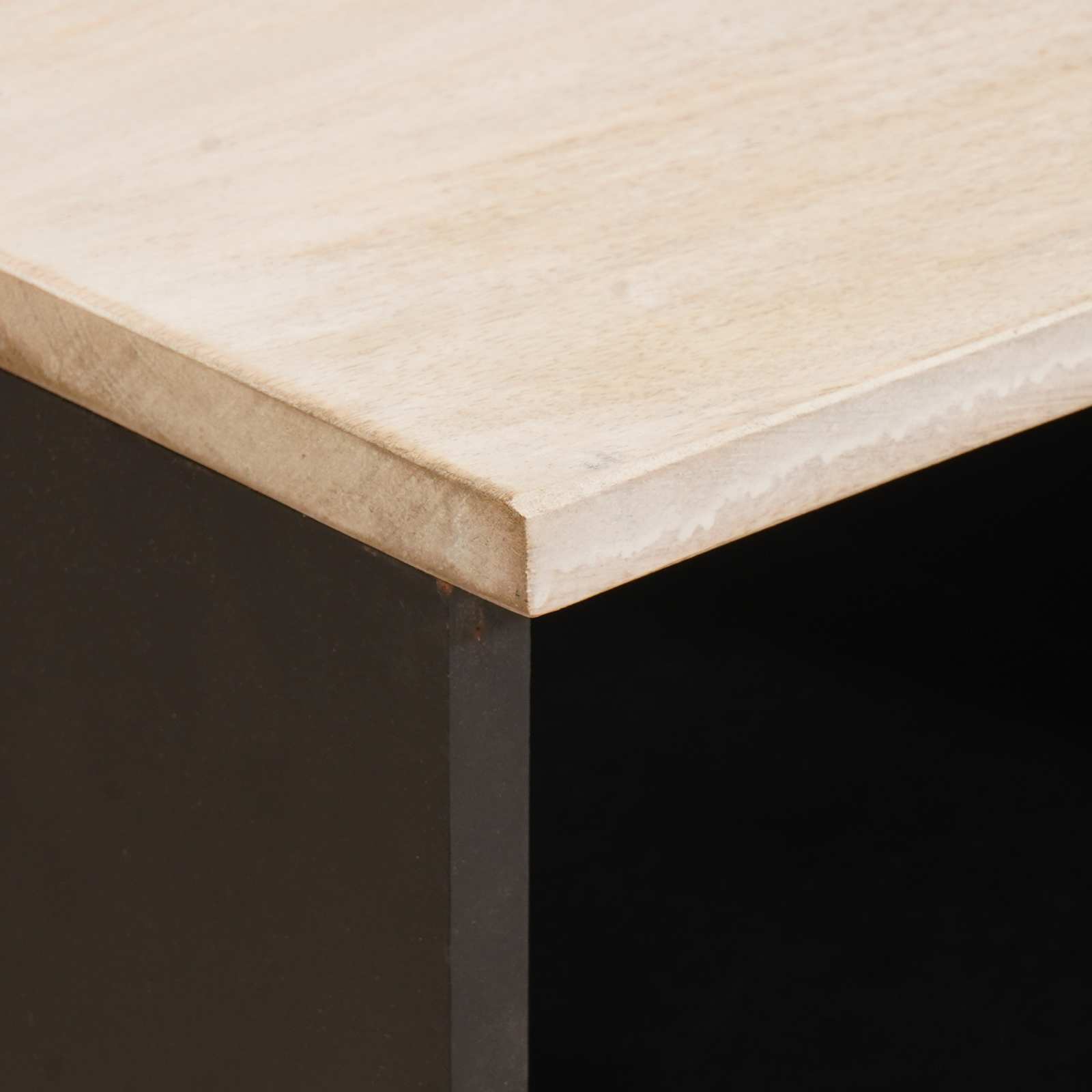 TV-kast Witte Was Afwerking 80 x 33 x 46 cm Massief Mango Hout image 6