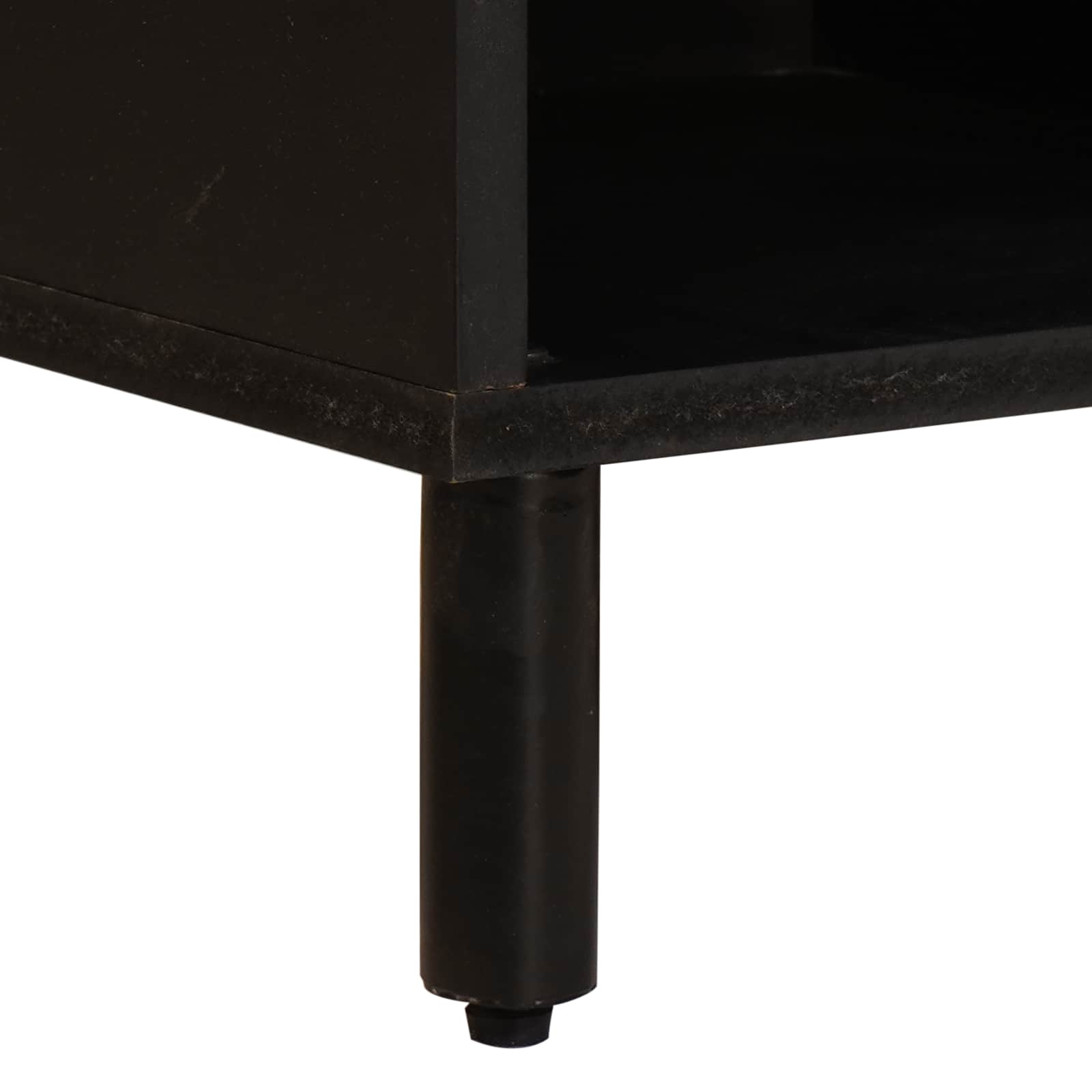 TV-kast Witte Was Afwerking 80 x 33 x 46 cm Massief Mango Hout image 8