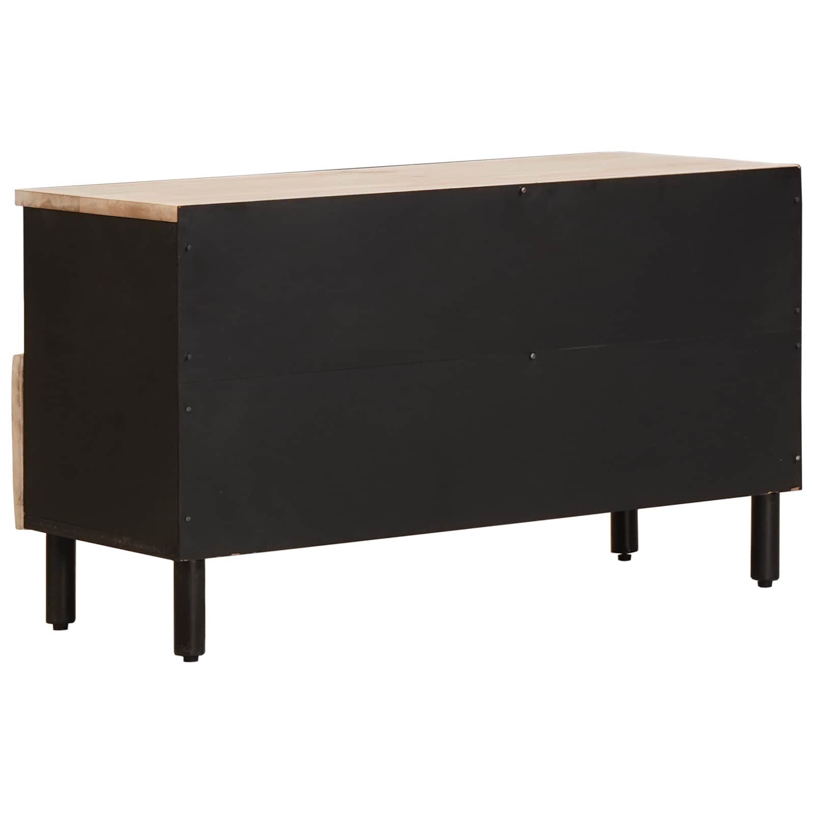 TV-kast Witte Was Afwerking 80 x 33 x 46 cm Massief Mango Hout image 5