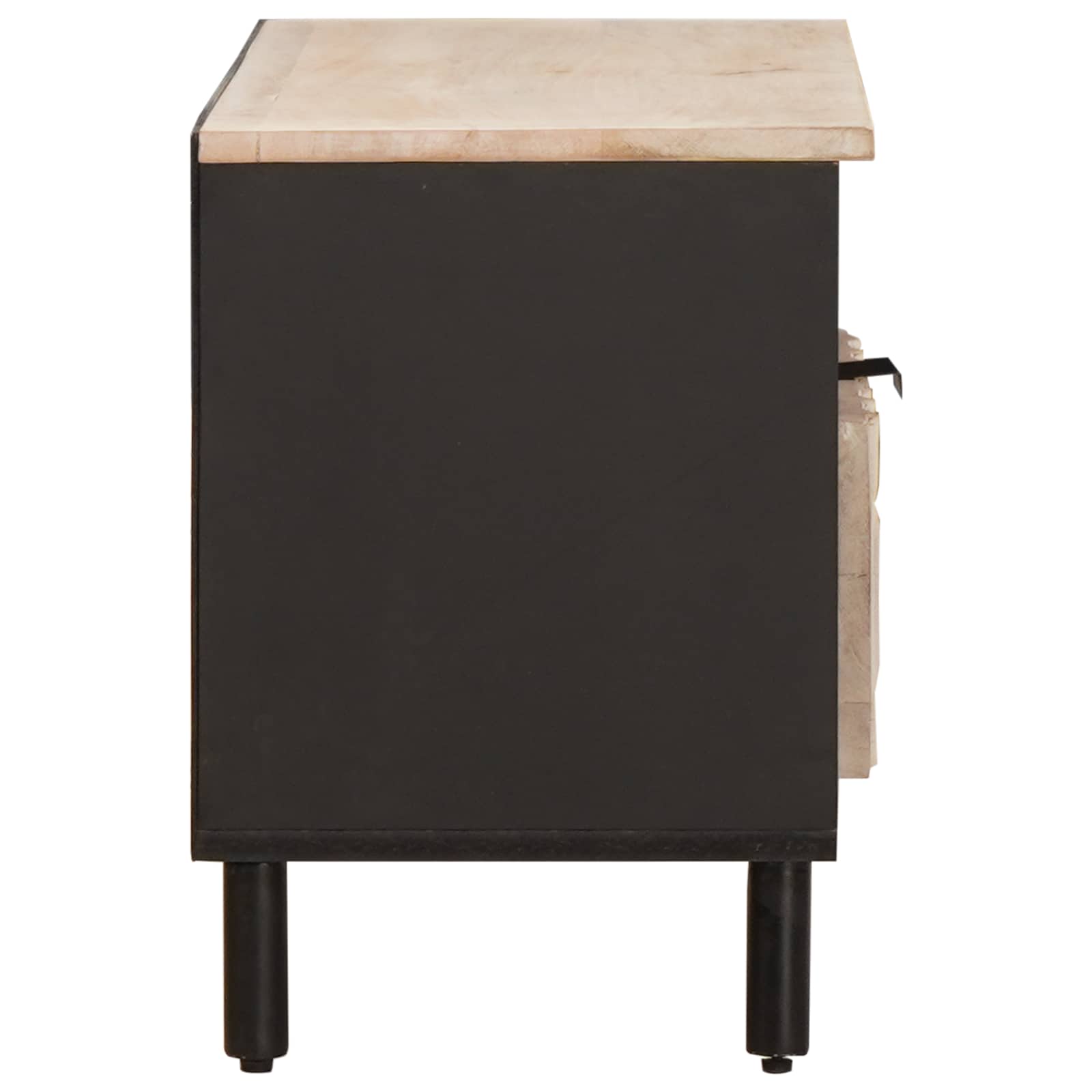 TV-kast Witte Was Afwerking 80 x 33 x 46 cm Massief Mango Hout image 4