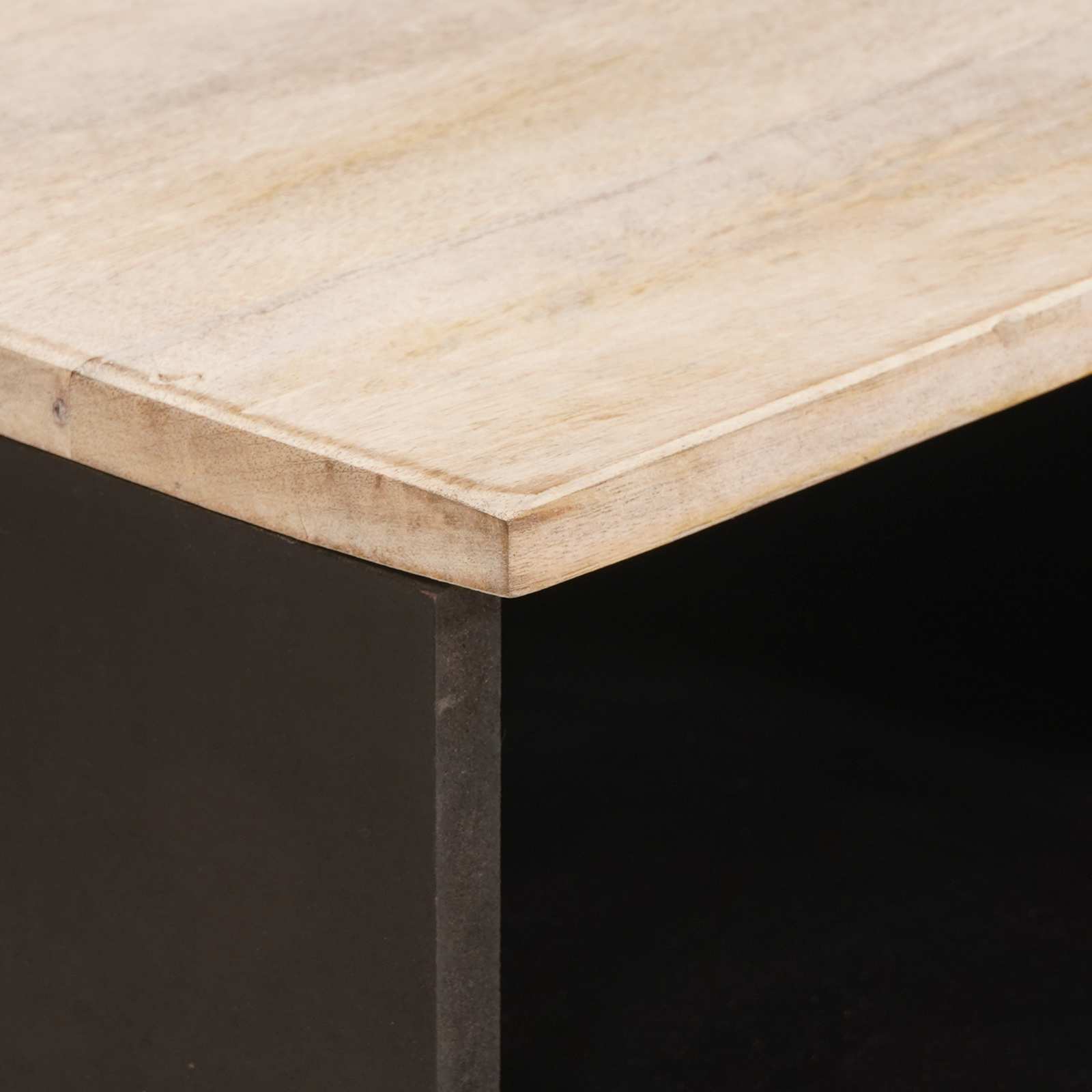 TV-kast Witte Was Afwerking 100 x 33 x 46 cm Massief Mango Hout image 7