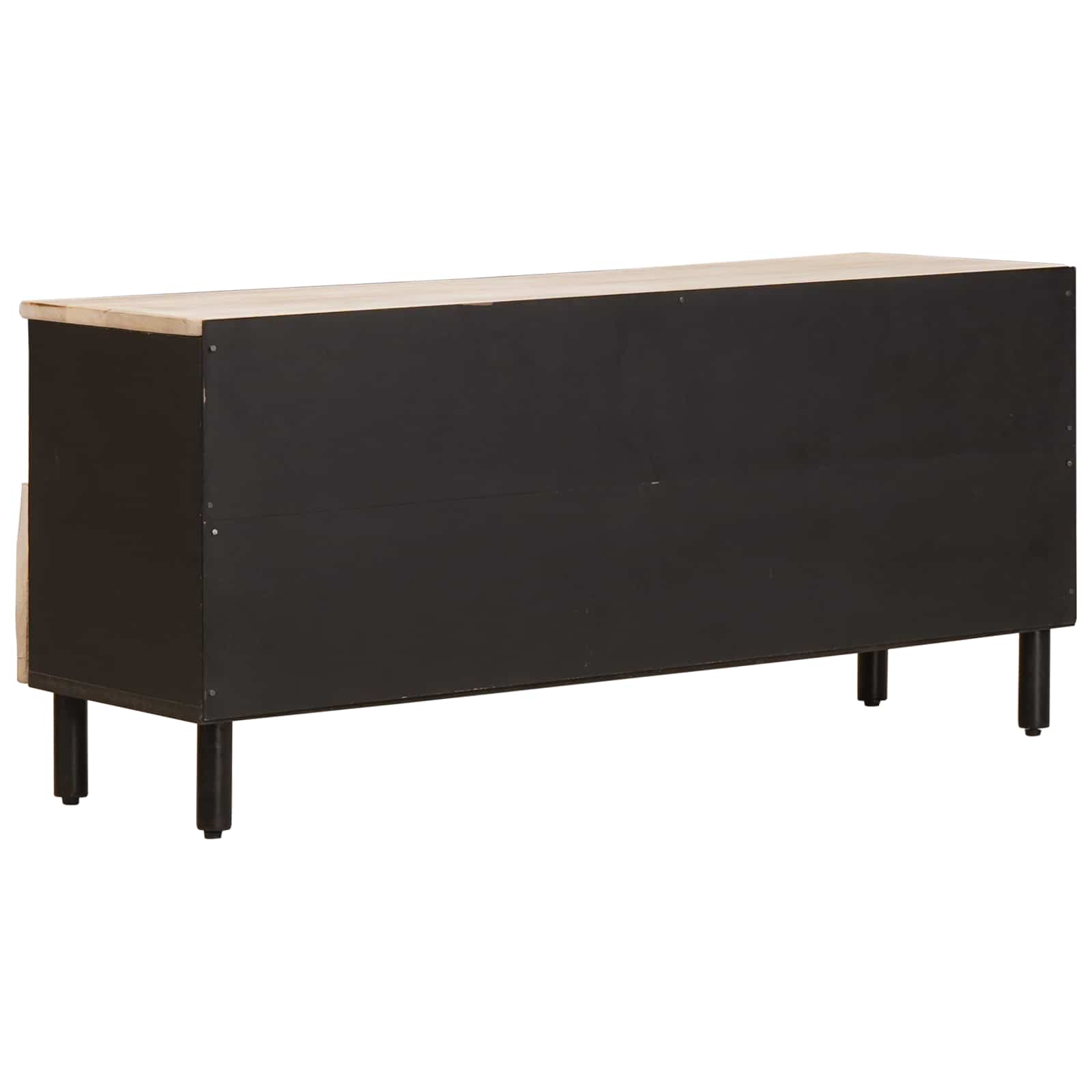 TV-kast Witte Was Afwerking 100 x 33 x 46 cm Massief Mango Hout image 5