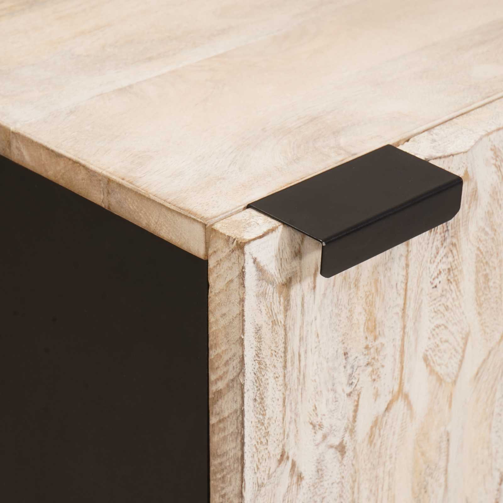 Kylpyhuonekaappi Valkoinen 38 x 33 x 58 cm Kiinteä mango puu - Image 6