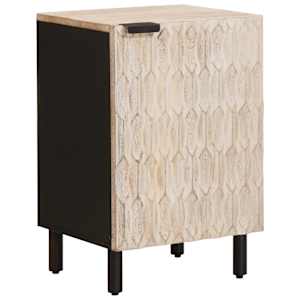 vidaXL Vannitoa kapp riiuliga Valge 38 x 33 x 58 cm Tugev mango puu