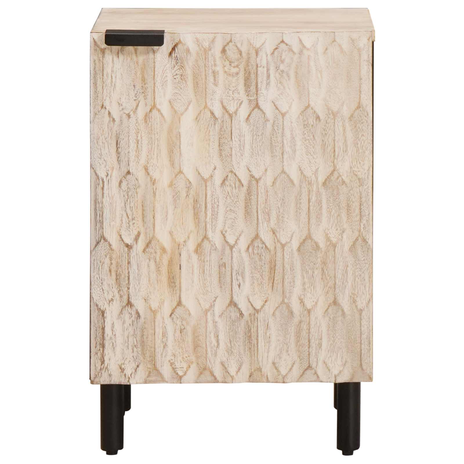 Kylpyhuonekaappi Valkoinen 38 x 33 x 58 cm Kiinteä mango puu - Image 3