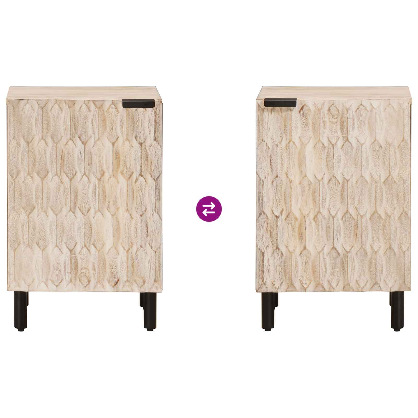 Kylpyhuonekaappi Valkoinen 38 x 33 x 58 cm Kiinteä mango puu - Image 9