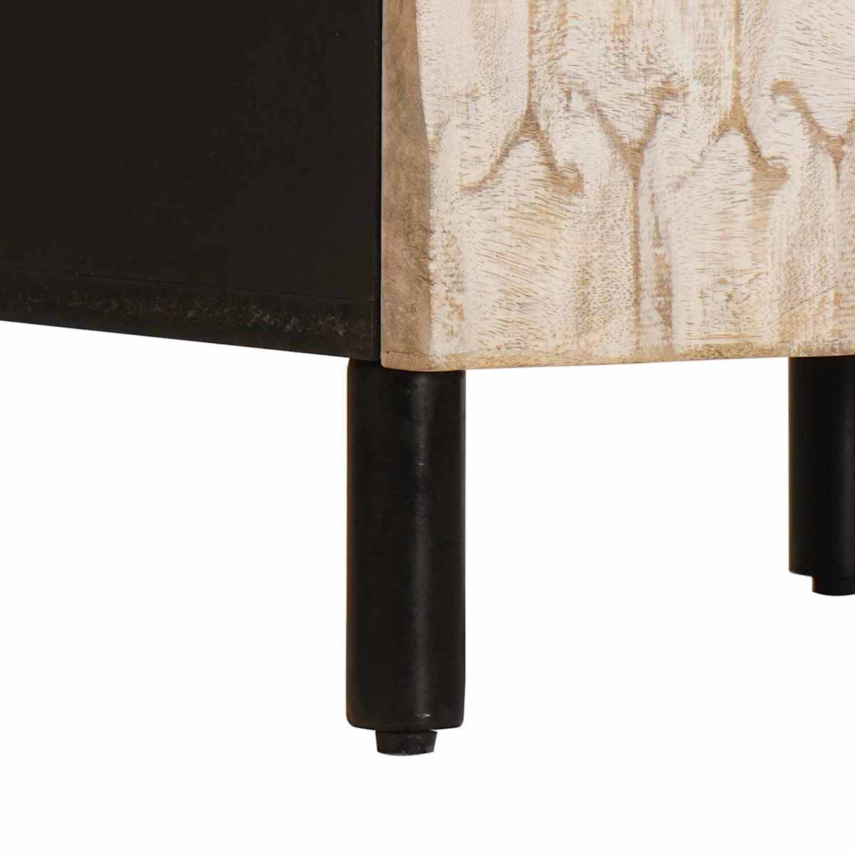 Sideboard Hvid Vask Finish 40 x 33 x 75 cm Massivt mangotræ - Billede 8
