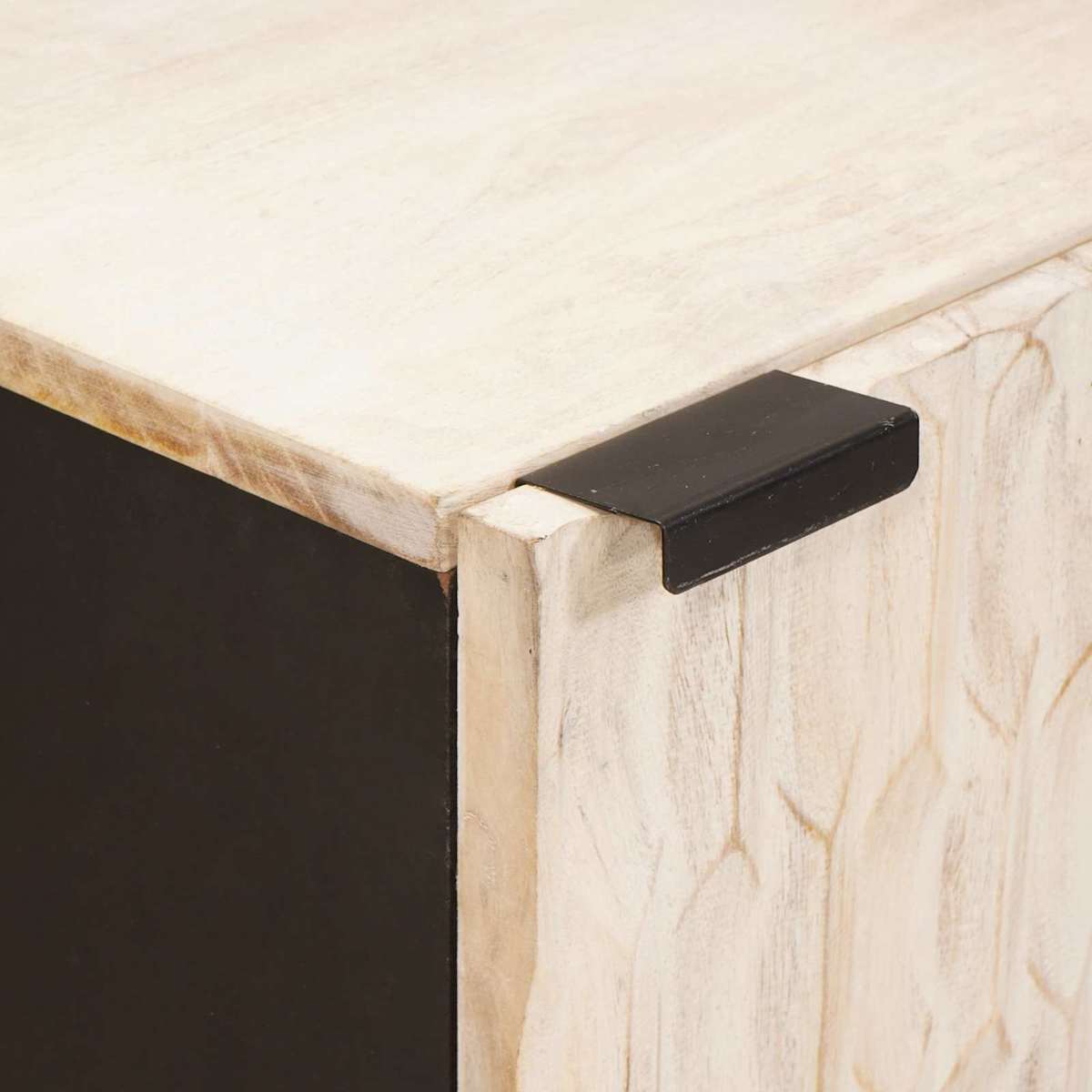 Sideboard Hvid Vask Finish 40 x 33 x 75 cm Massivt mangotræ - Billede 6