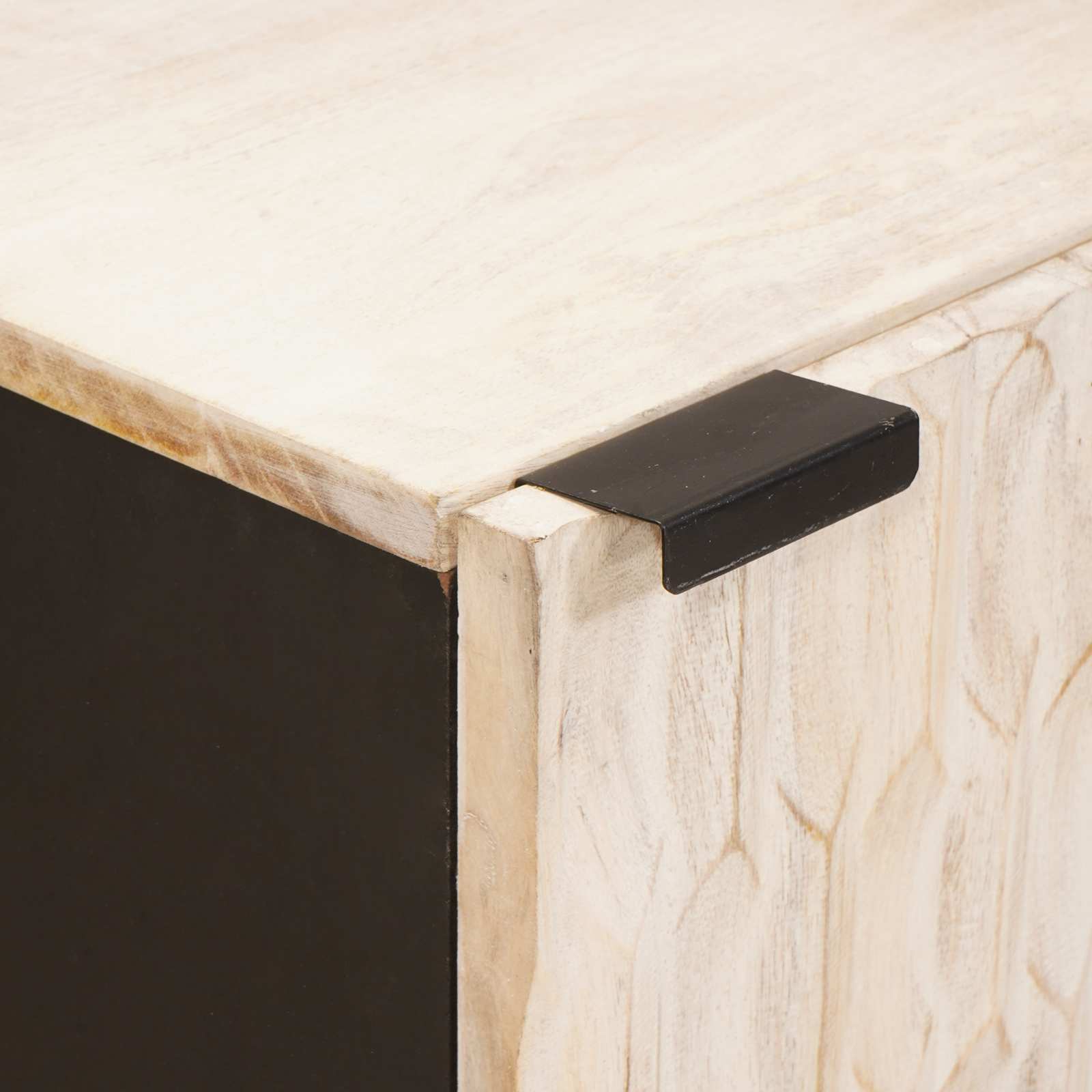 Dressoir Witte Was Afwerking 40 x 33 x 75 cm Massief Mango Hout image 6