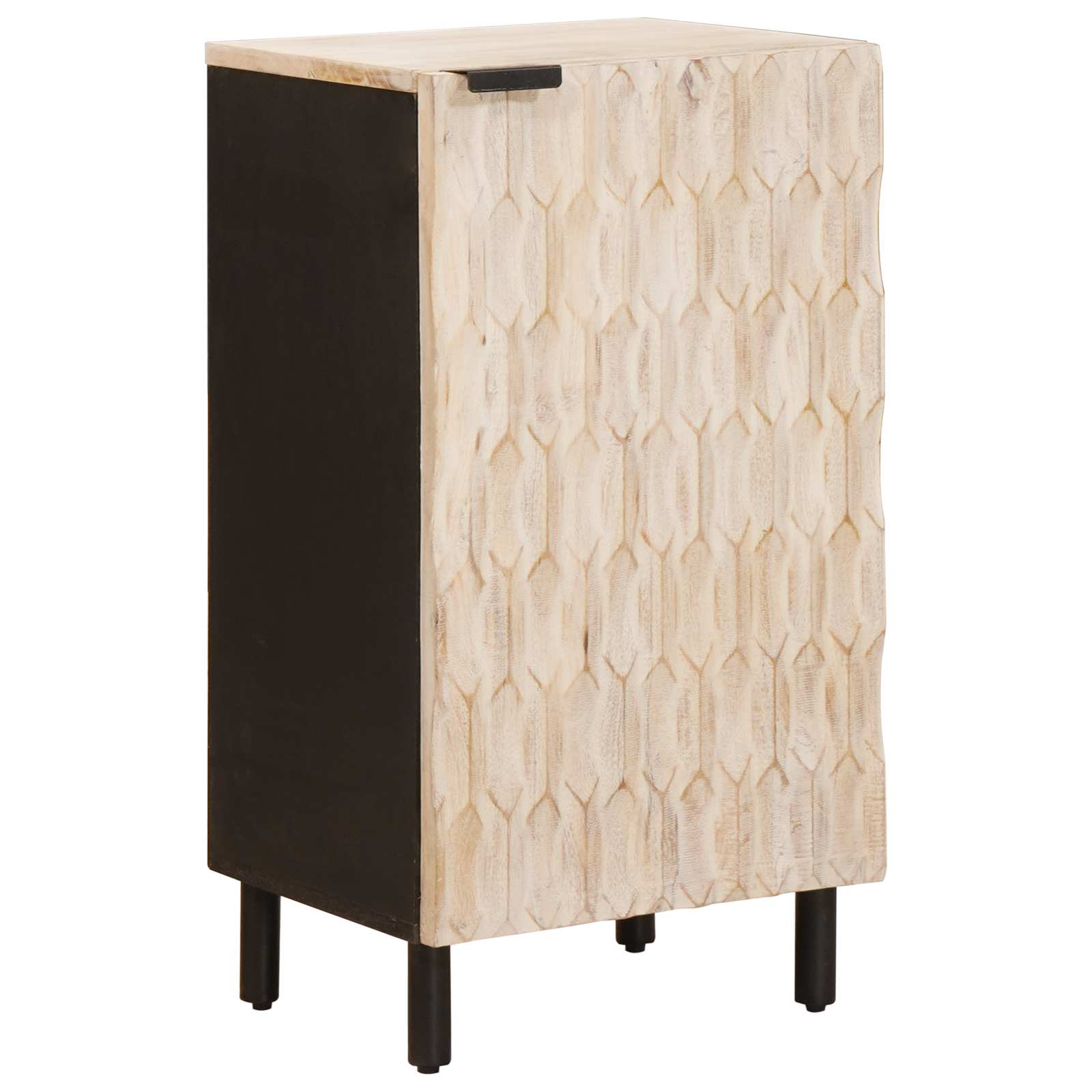 Dressoir Witte Was Afwerking 40 x 33 x 75 cm Massief Mango Hout image 1