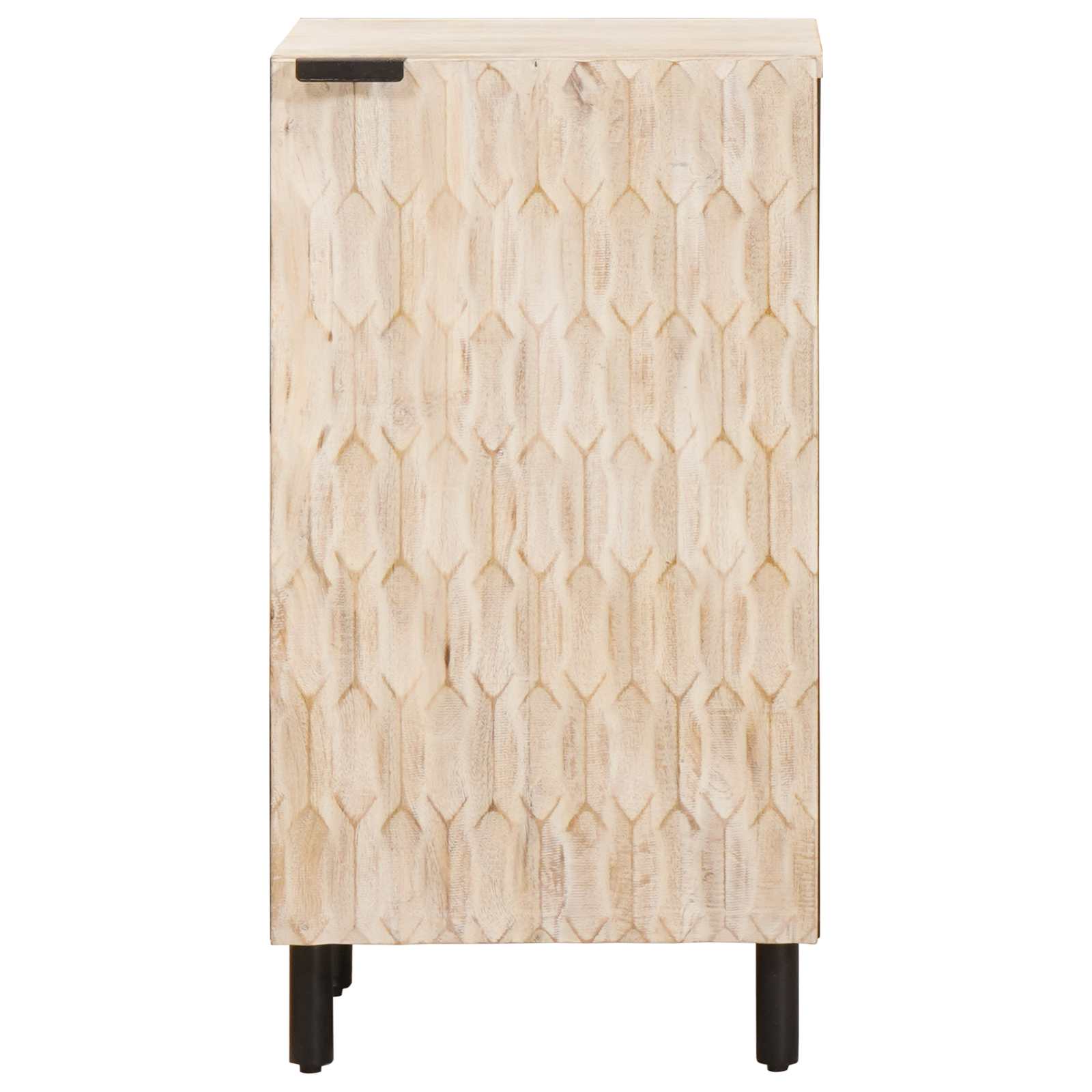 Dressoir Witte Was Afwerking 40 x 33 x 75 cm Massief Mango Hout image 3