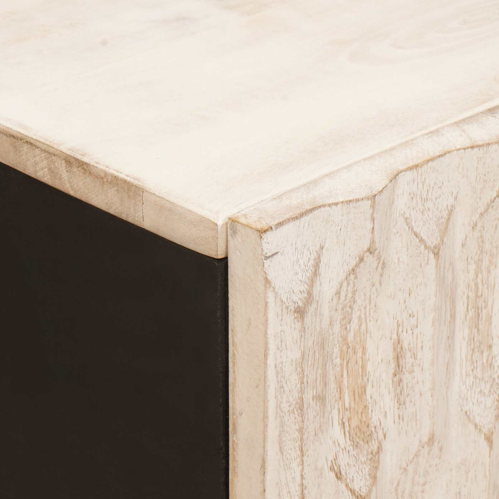 Dressoir Witte Was Afwerking 60 x 33 x 75 cm Massief Mango Hout image 6