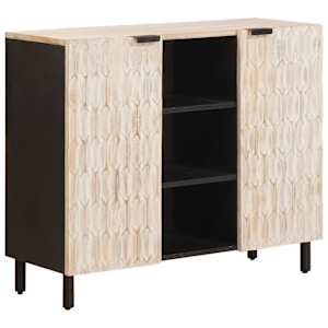 vidaXL K&otilde;ide Valge pesu viimistlus 90 x 33 x 75 cm Tugev mango puu