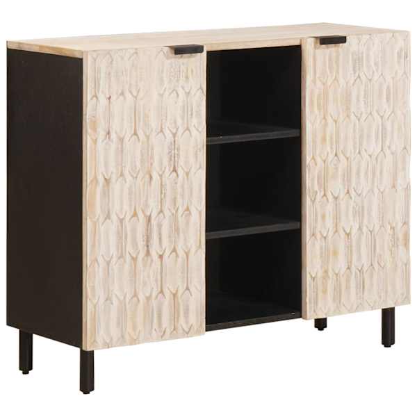 vidaXL K&otilde;ide Valge pesu viimistlus 90 x 33 x 75 cm Tugev mango puu
