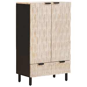 Visok predalnik s predalom Bel pranje finiš 60 x 33 x 100 cm