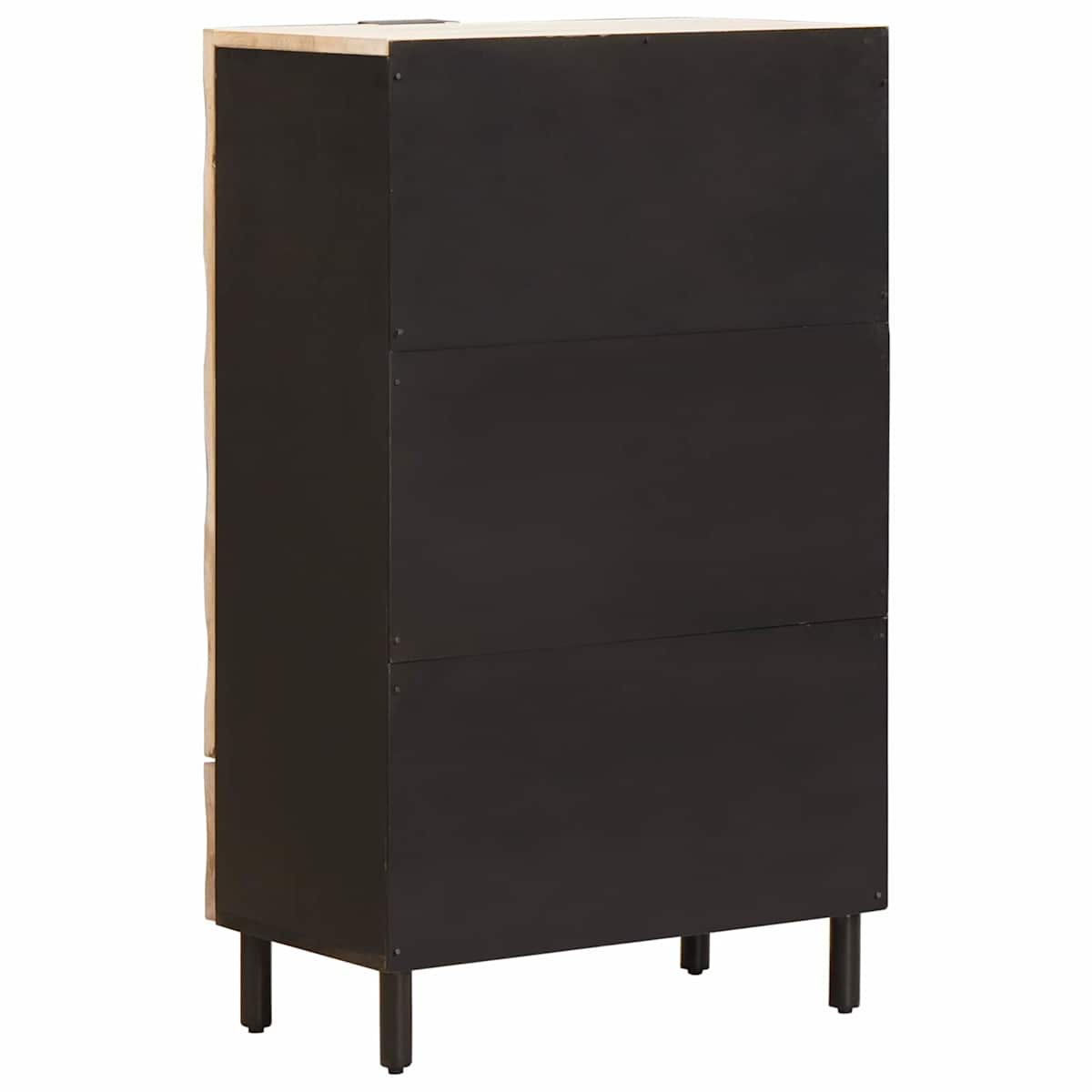 Highboard Hvid Vask Finish 60 x 33 x 100 cm Massivt mangotræ - Billede 5