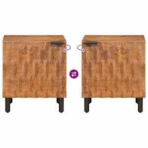 Nočna omarica Rjava 40 x 33 x 46 cm Masiven les manga - slika 9