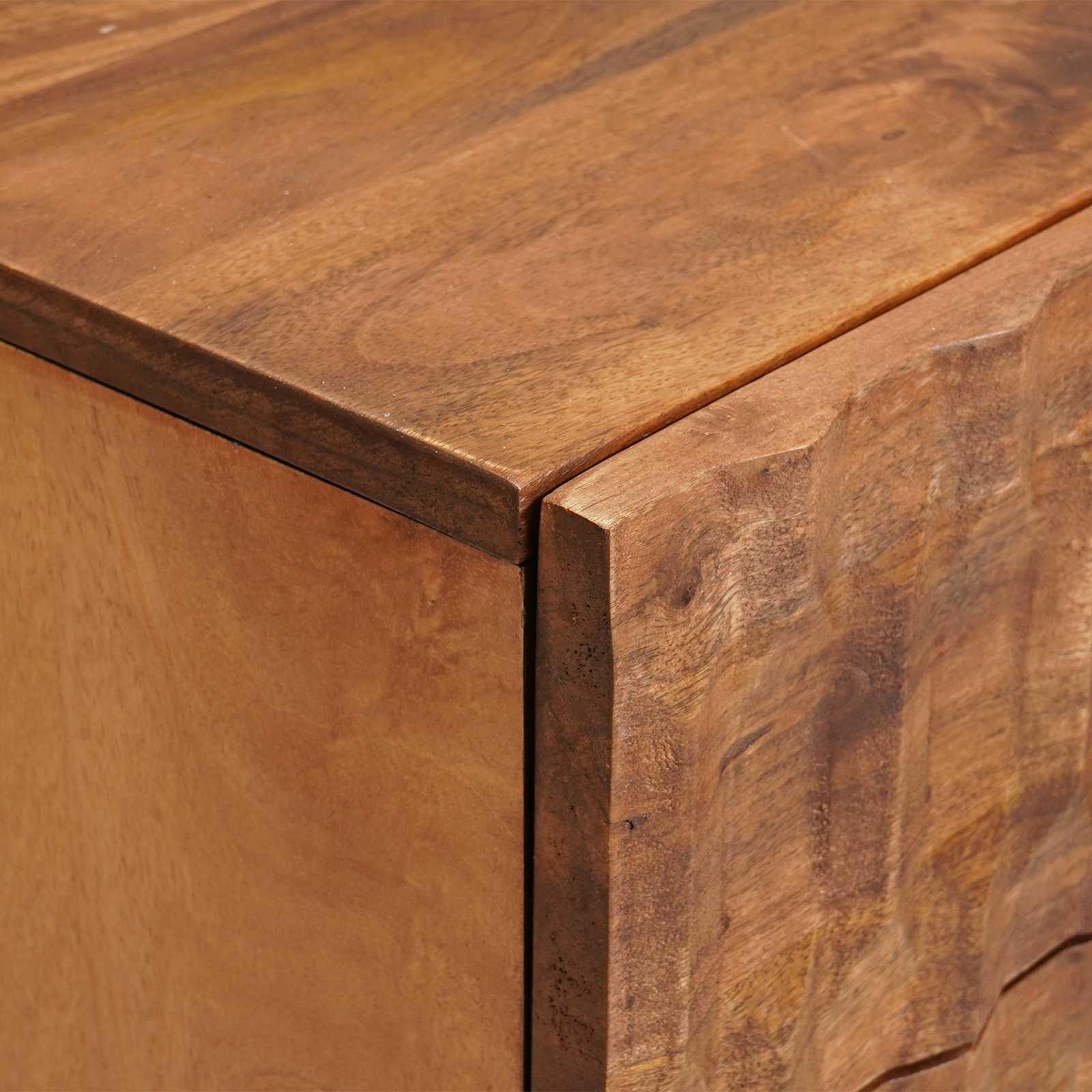 Yöpöytäkaappi Ruskea 50 x 33 x 60 cm Kiinteä mango puu - Image 6