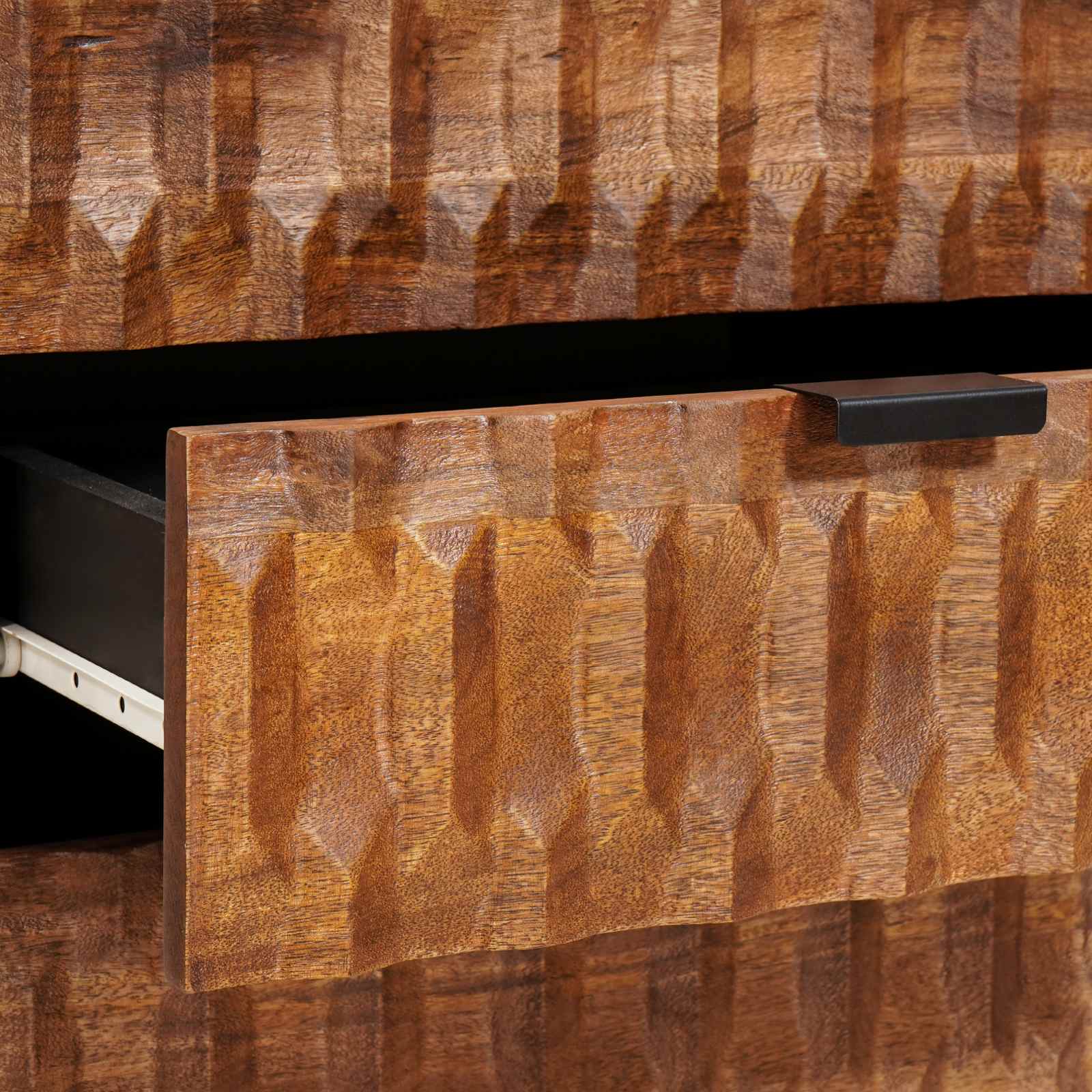 Yöpöytäkaappi Ruskea 50 x 33 x 60 cm Kiinteä mango puu - Image 7