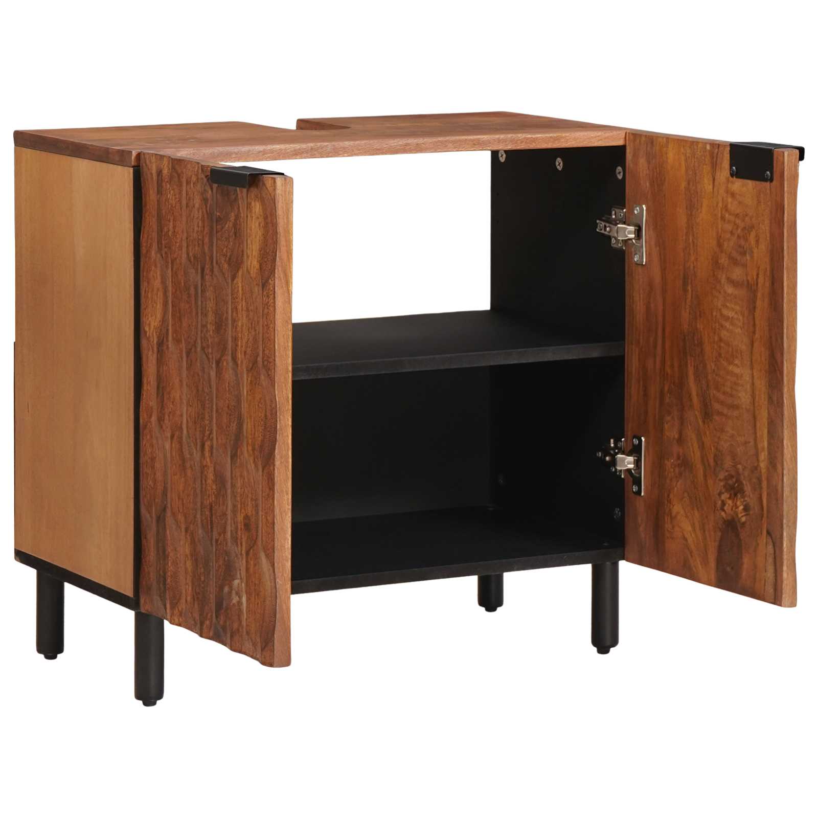 vidaXL Badkamer wastafelkast Effen Bruin