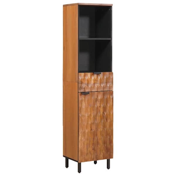 vidaXL Vannitoa kapp riiuliga Pruun 38 x 33 x 160 cm Tugev mango puu