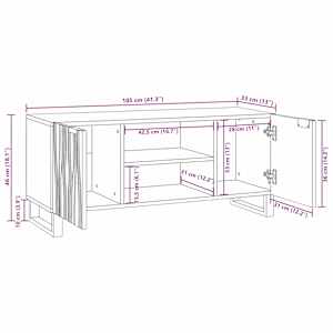 TV jednotky Hnědá 105 x 33 x 46 cm Kompozitní dřevo - obrázek 11